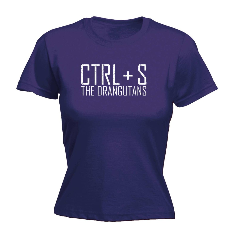 Ctrl S Save The Orangutans - Womens T Shirt Funny T-Shirt Novelty gift tshirt