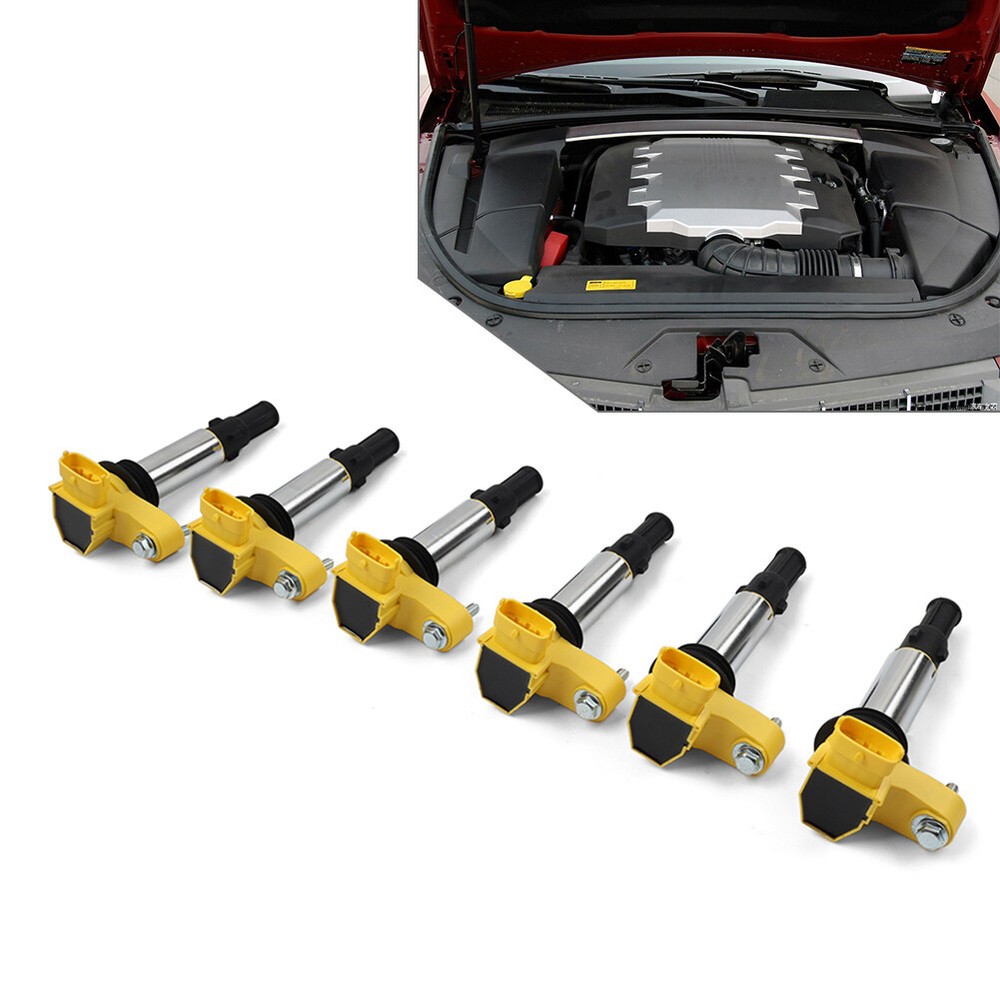 6PCS D510A Ignition Coil Pack Compatible with Cadillac SRX CTS STS GMC Acadia Buick-image