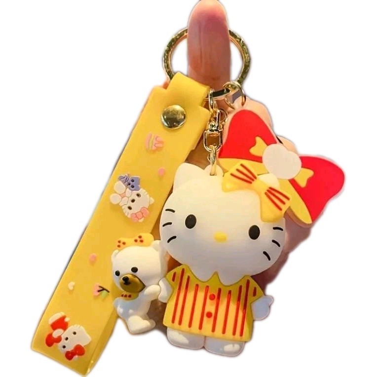 Kawaii Sanrio HELLO KITTY Key Chain Keyring Bag Charm Holder Backpack Gift NEW