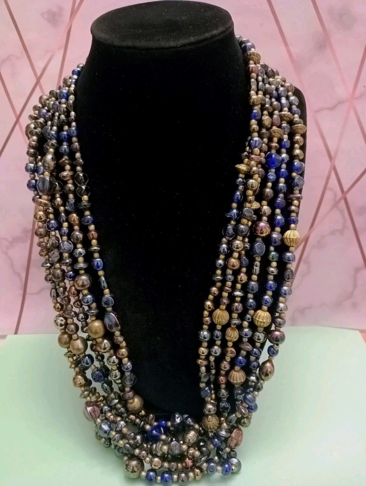 Vintage Beaded Multi-Strand Necklace 28