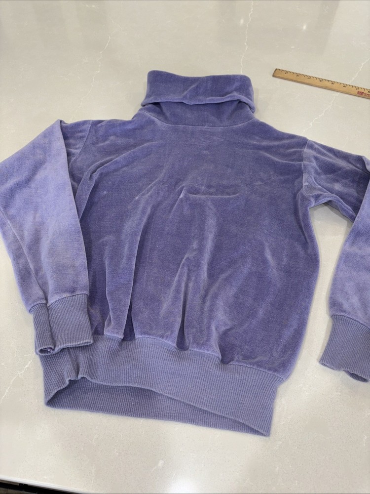Vintage purple turtleneck cotton nylon blend sweatshirt size small women’s