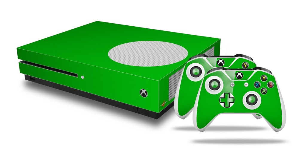 Skin XBOX One S Console Controller Solids Collection Green