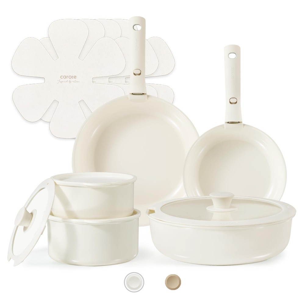 15-Piece Nonstick Ceramic Cookware Set for Induction Kitchen Use