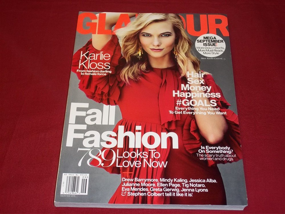 2015 SEPTEMBER GLAMOUR MAGAZINE - KARLIE KLOSS - FRONT COVER - PB 2305