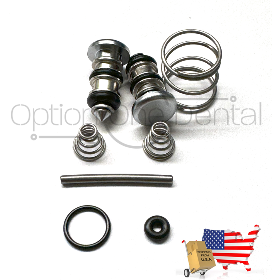TWO COMPLETE SET -  Dental Quick Clean Syringe Buttons and Repair Kit - DCI 3098