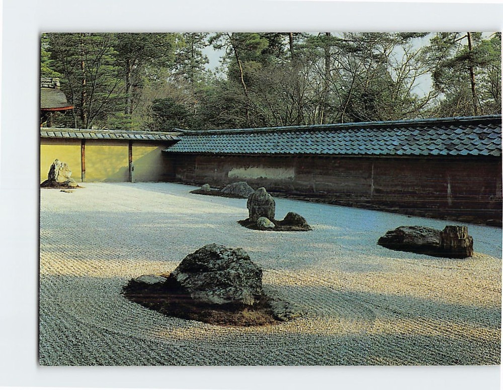 Postcard Rock Garden of Ryoan-ji Temple Kyoto Japan
