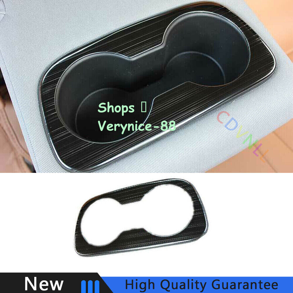For Chevrolet Malibu 16-2021 Black Titanium Rear Drinking Glass Panel Cover Trim