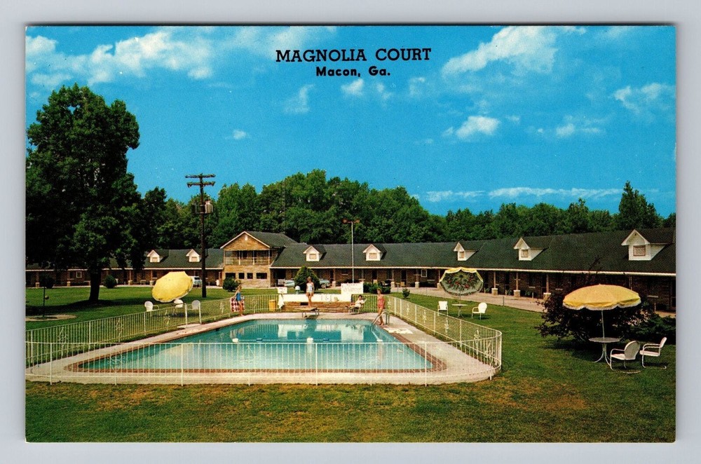 Macon GA-Georgia Magnolia Court and Grill Vintage Postcard