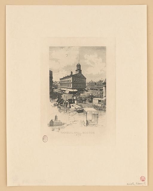 Photo:Faneuil Hall, Boston 1870