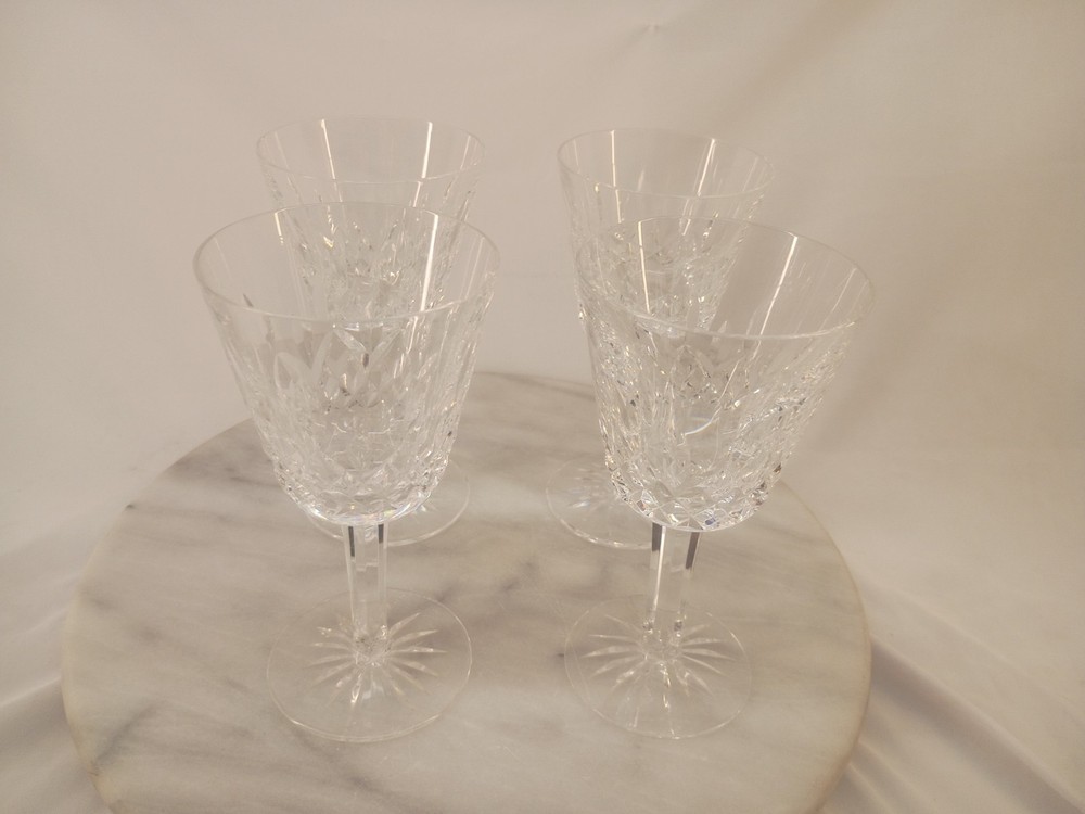Waterford Crystal Lismore Claret White Wine Glasses 5 3/4” Set of Three