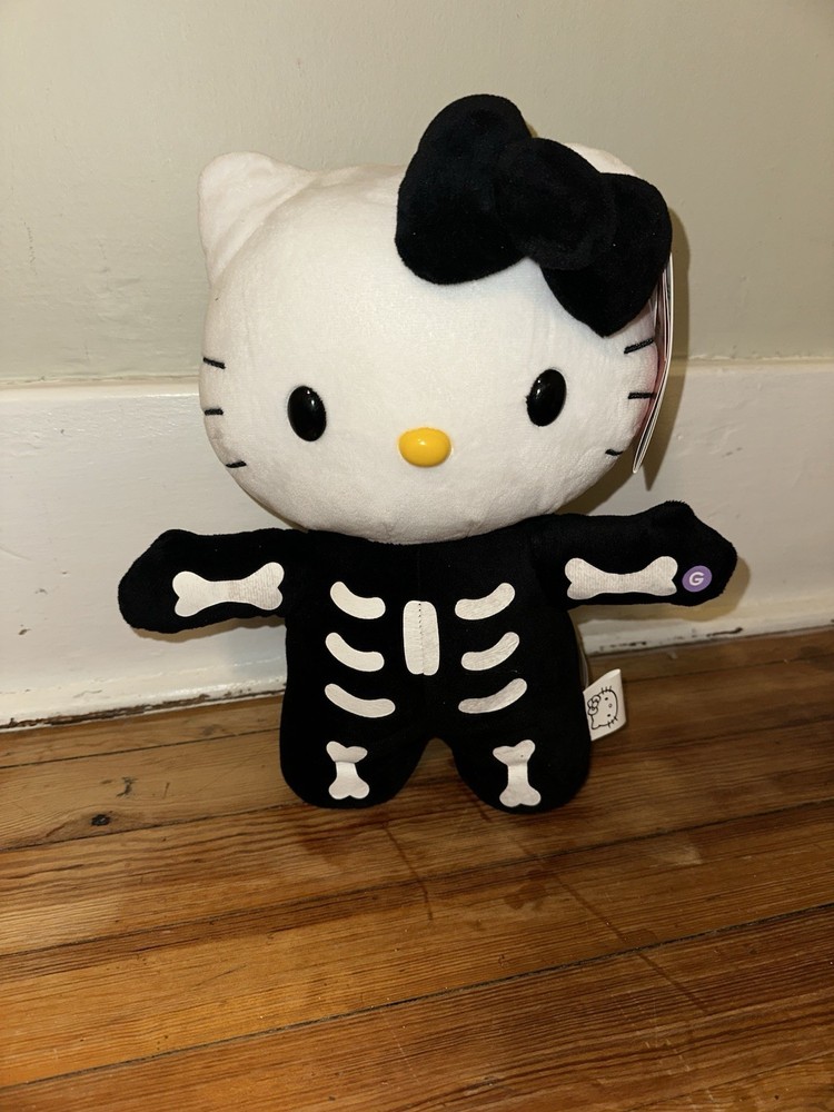 Hello Kitty Halloween Musical Dancing Skeleton Greeter Side Stepper Sanrio NWT