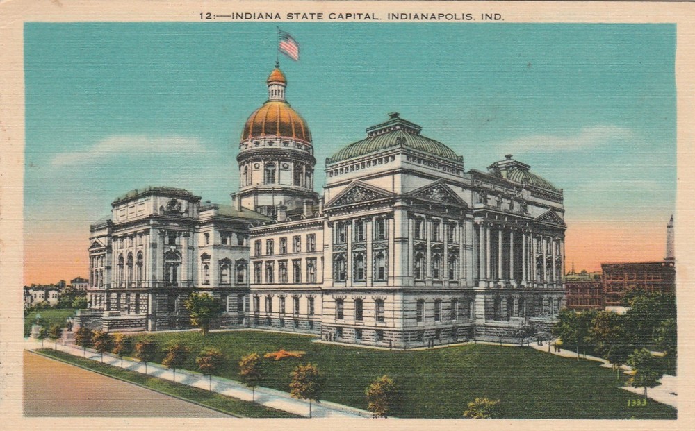 vintage Postcard Indiana State Capital, Indianapolis Indiana Unposted A 5243