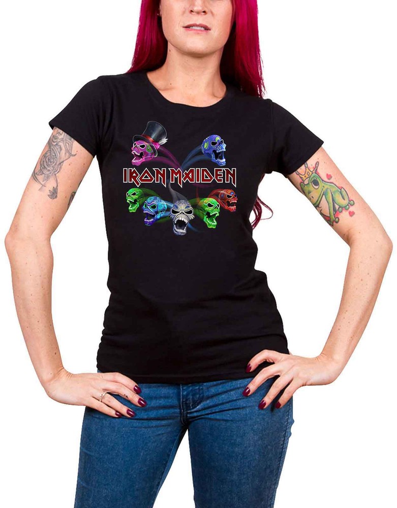 Iron Maiden Legacy of the Beast Live Album Skulls Official Womens T-Shirt