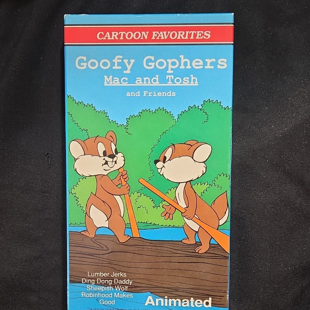 Trans Atlantic Video Goofy Gophers Mac and Tosh and Friends VHS Tape NTSC 1990