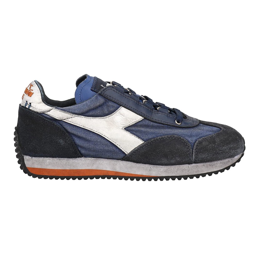 diadora Equip H Dirty Stone Wash Evo Lace Up  Mens Blue Sneakers Casual Shoes 17