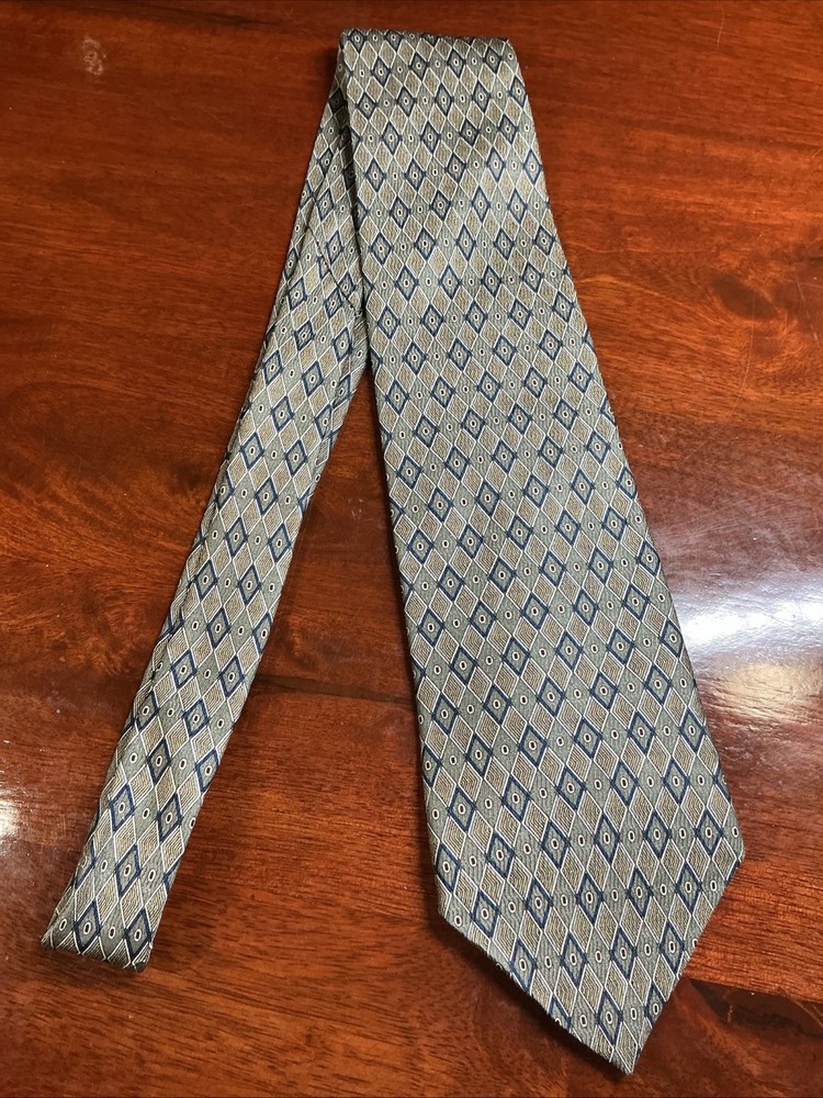 Vintage Geoffrey Beene 100% Silk Tie Geometric Pattern Made In USA Classic