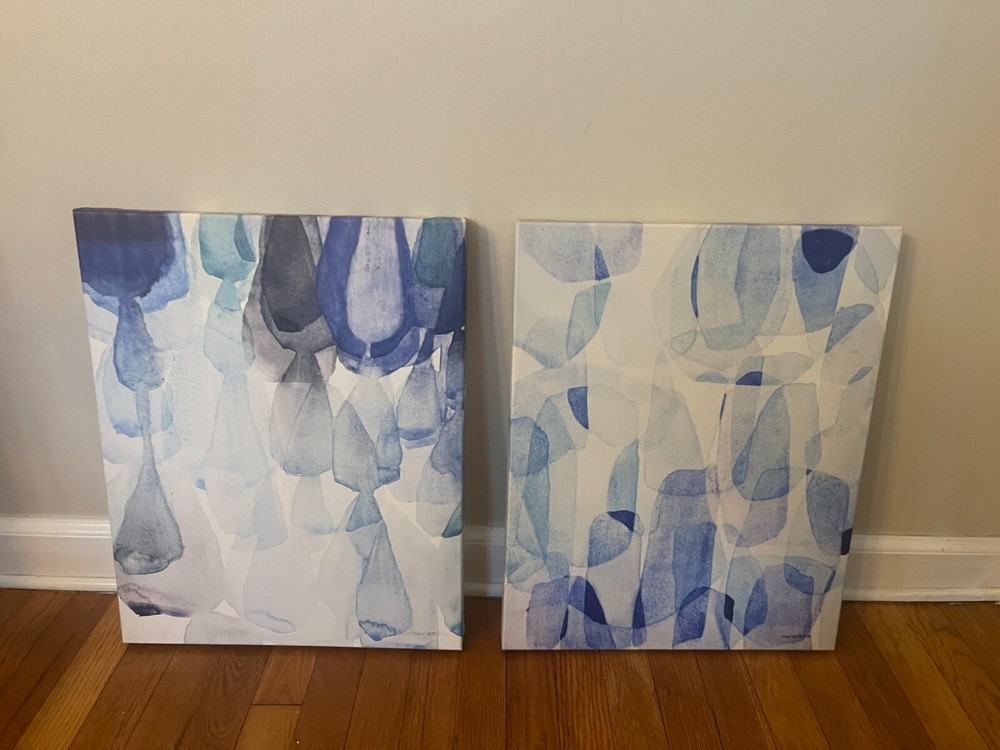 Stylish Wrought Studio Abstract Canvas Art 2-Piece Set in Excellent Condition-image