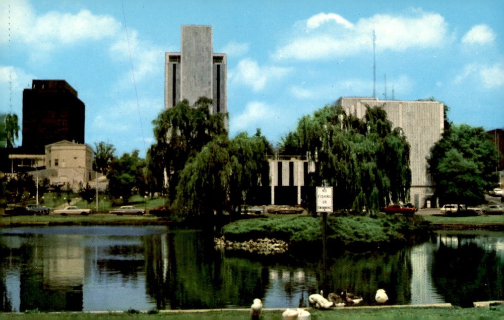 Huntsville, Alabama, Big Springs Park, Municipal Center, Madison Postcard