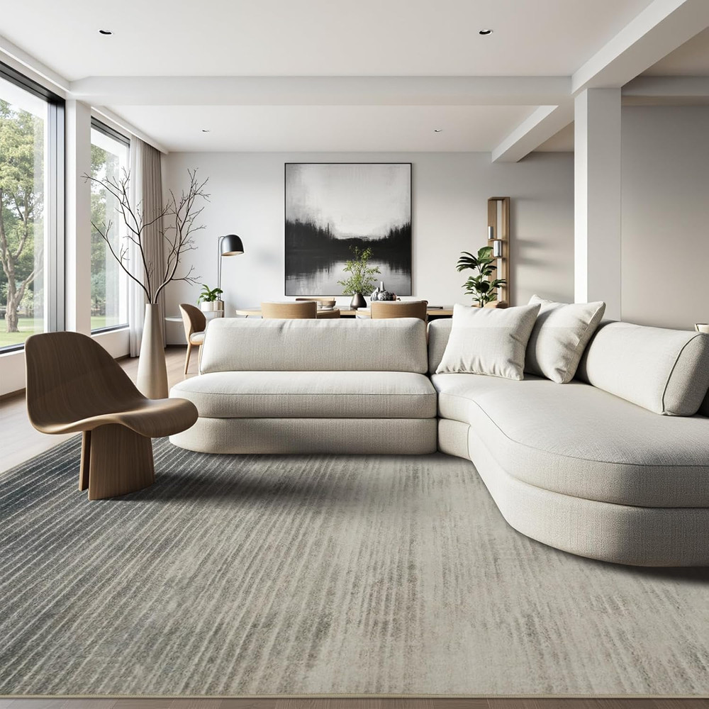 5X7 Area Rugs for Living Room, Washable Modern Abstract Non Slip Soft Rug, Low P