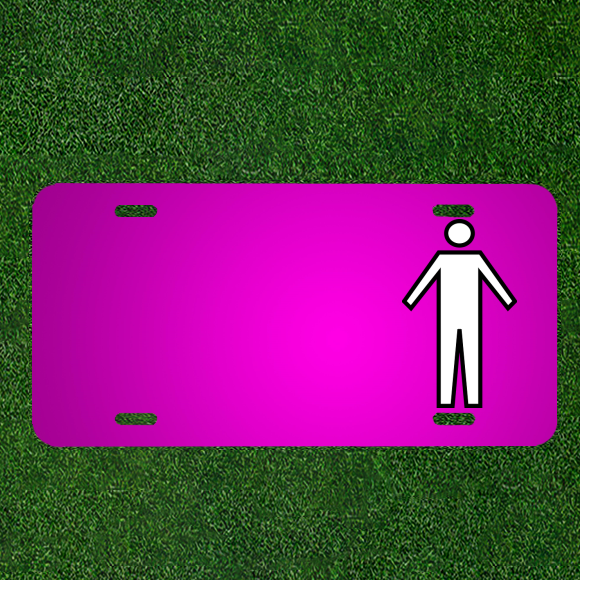 Custom Personalized Car License Plate With Add Names To Man Restroom Toilet