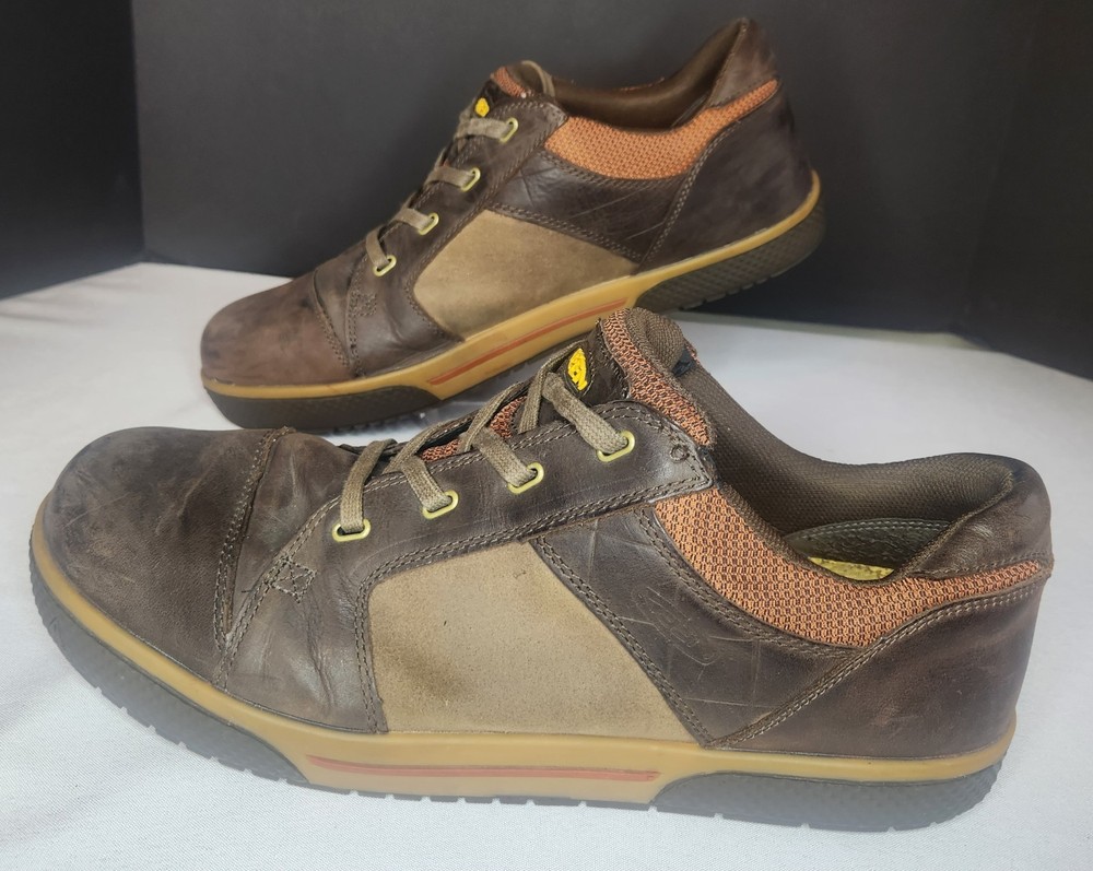 KEEN Destin Low Brown Leather Steel Toe EH Utility Safety Work Shoes Men's 15