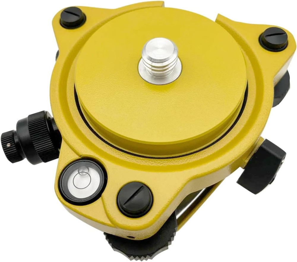 Yellow Tribrach with Optical Plummet and Fixed Adapter, 5/8X11 Thread Mount for