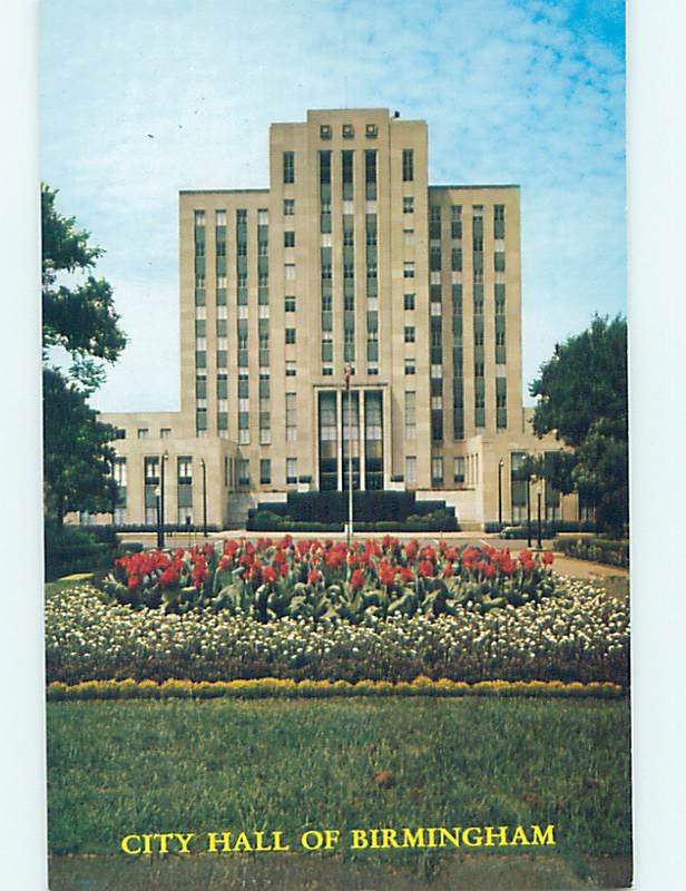 Unused Pre-1980 CITY HALL SCENE Birmingham Alabama AL hs5816