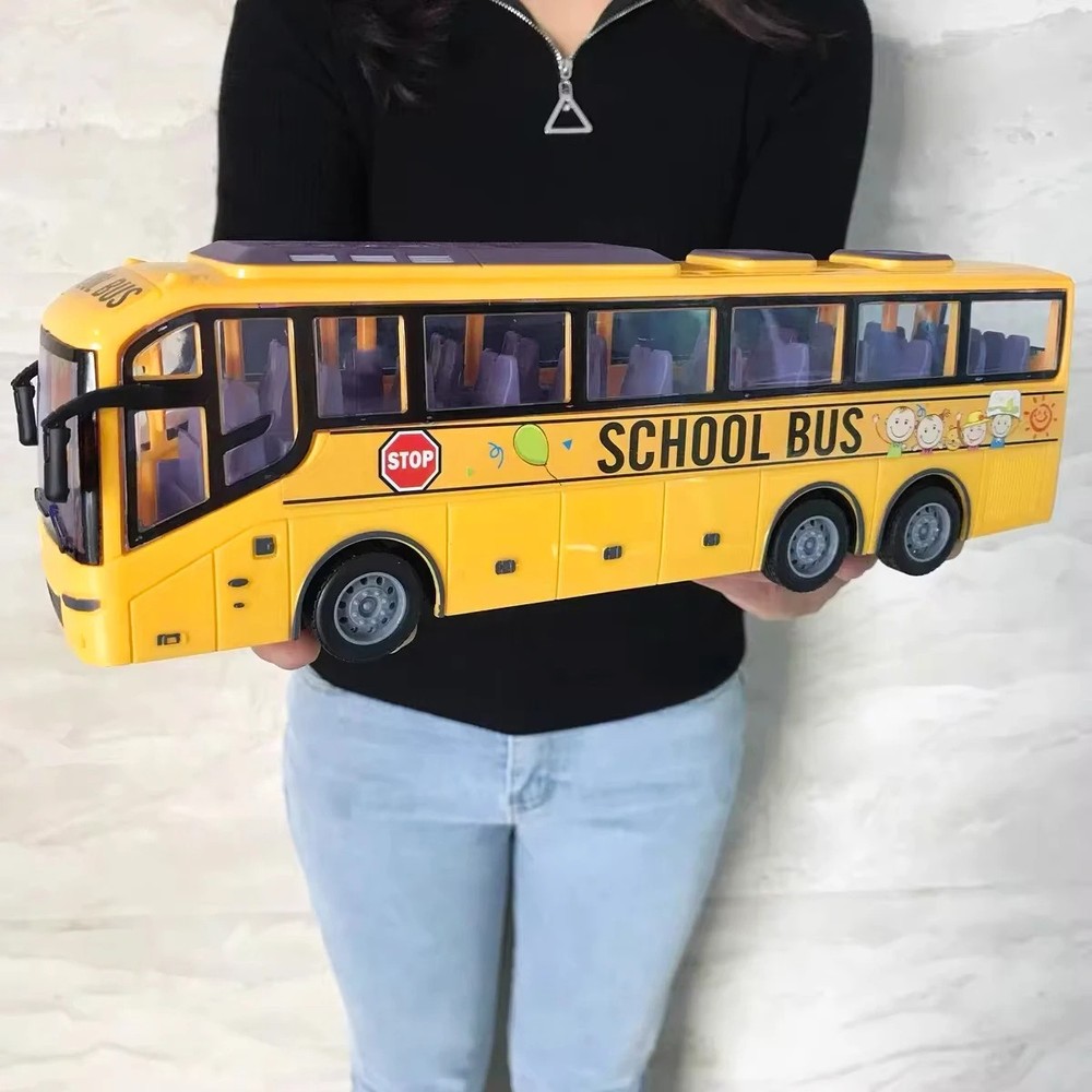 ABS RC Bus Electric Remote Control Car with Light Tour Bus School City Model-image