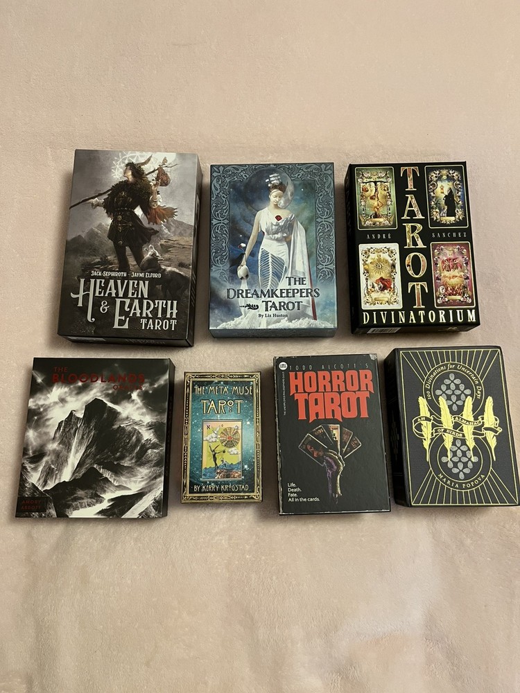 Lot of 7 Tarot and Oracle decks