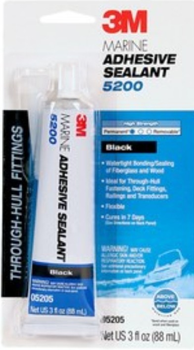 3M 5200 Black Marine Adhesive Sealant 3oz Waterproof Boat Repair