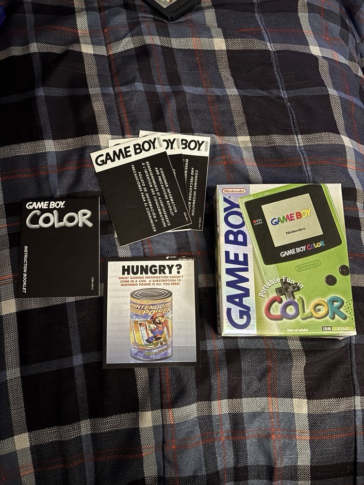 Nintendo GameBoy Color Handheld System - Kiwi - Box + Manual Excellent Condition