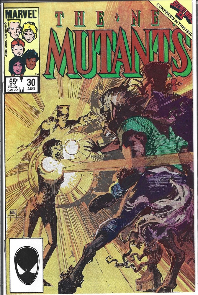 The New Mutants #30 (Vf/Nm) High Grade Copper Age Marvel, Secret Wars Ii Tie-In