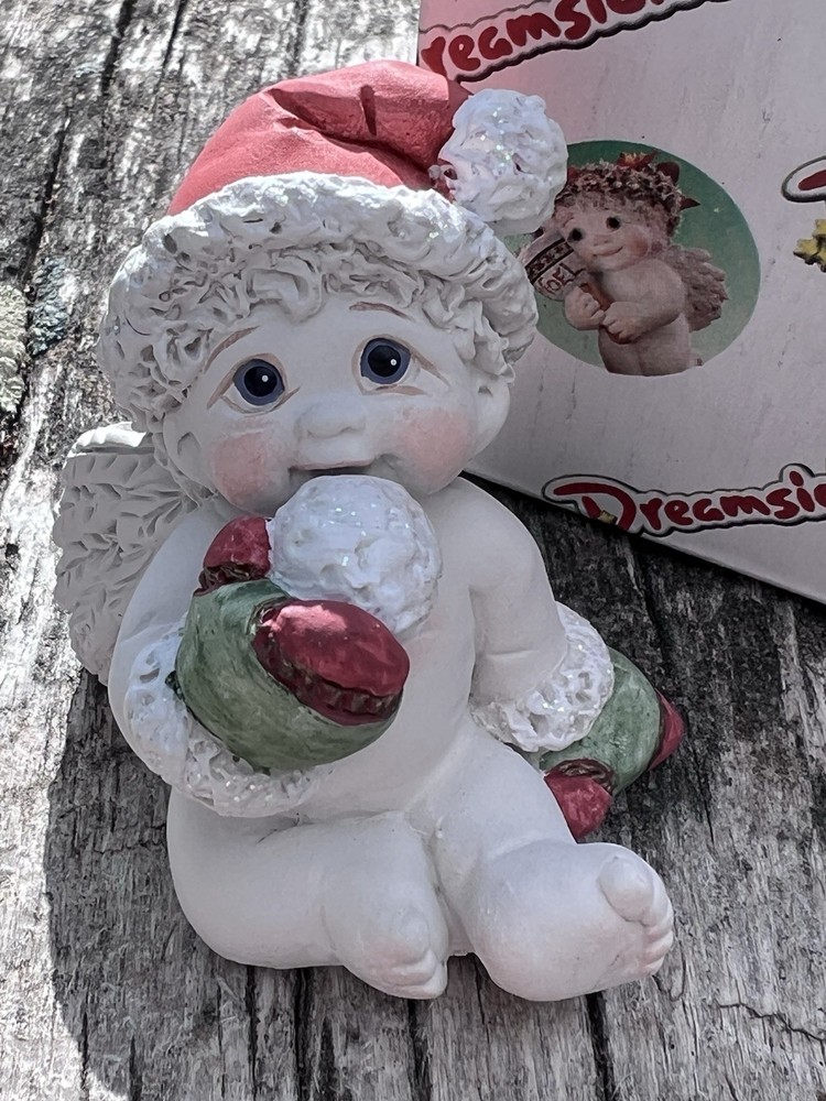 Dreamsicles Tiny Tots Figurine Eating Snowball Holiday Decor 2.25