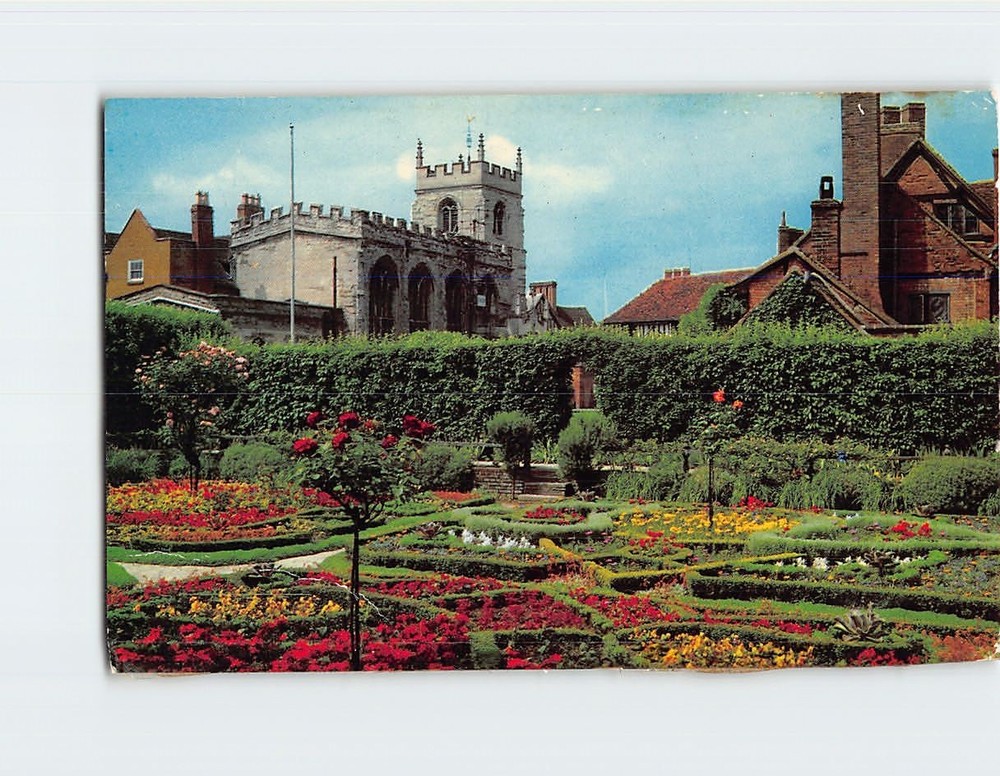 Postcard Elizabethan Knott Garden New Place Stratford-upon-Avon England