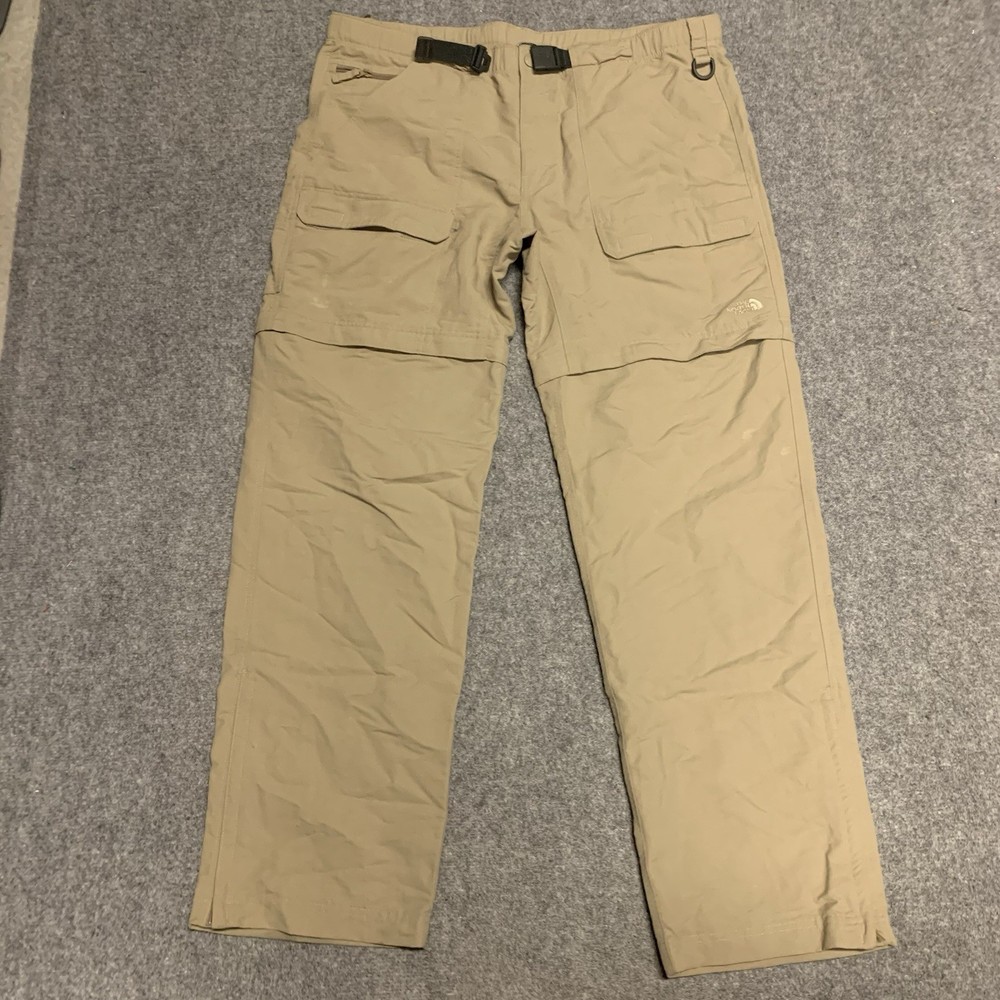 The North Face Men's Beige Cargo Convertible Hiking Pants Size Large