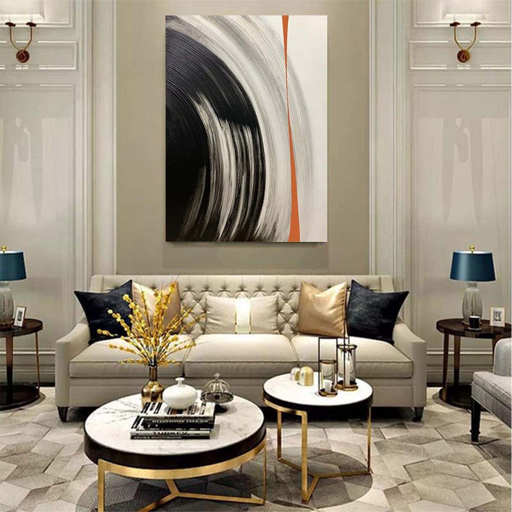 Touching Art Modern Abstract Handamde Canvas Oil Painting Wall Decor Poster