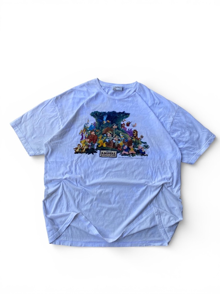 Vintage Disney Animal Kingdom T Shirt XL 25x30 Mickey Tarzan Simba Tee