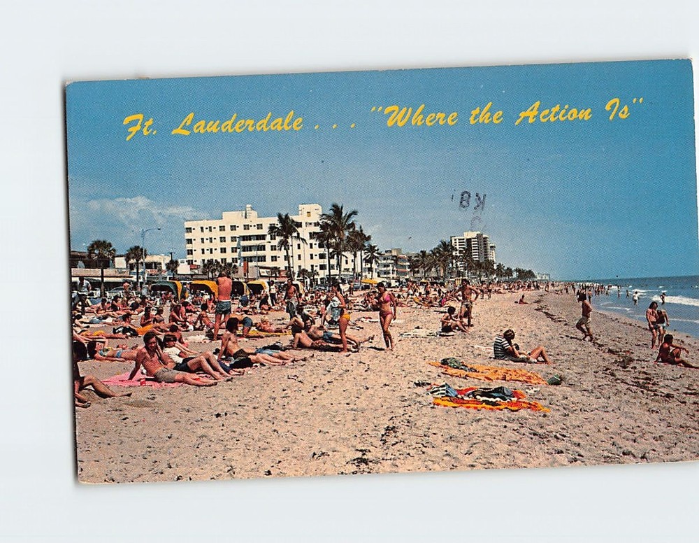 Postcard Beach Scene Fort Lauderdale Beach Florida USA