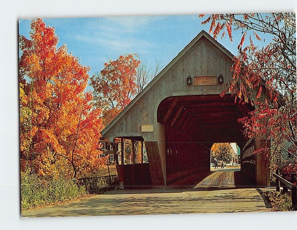 Postcard Middle Bridge Woodstock Vermont USA