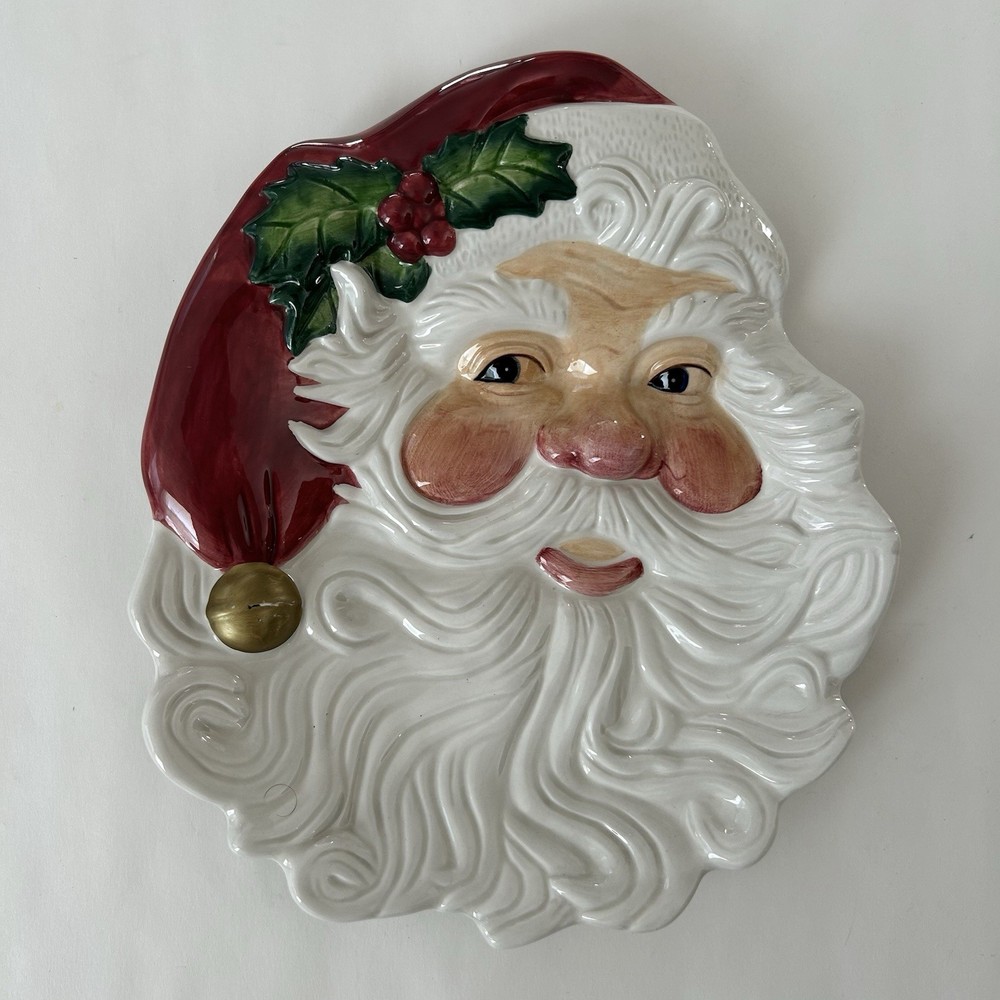 Vintage Fitz and Floyd Essentials Omnibus Santa Face 9.5