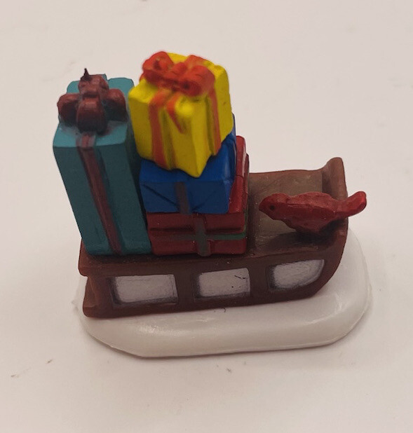 Cobblestone Corners Christmas Village Sleigh with Presents Accents-image