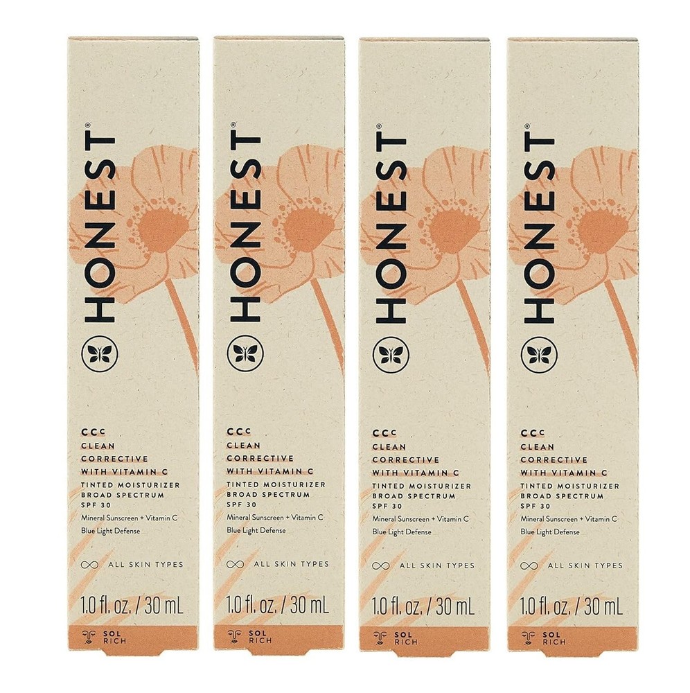 Honest Beauty CCC Clean Corrective Tinted Moisturizer in Sol Rich 4-Pack
