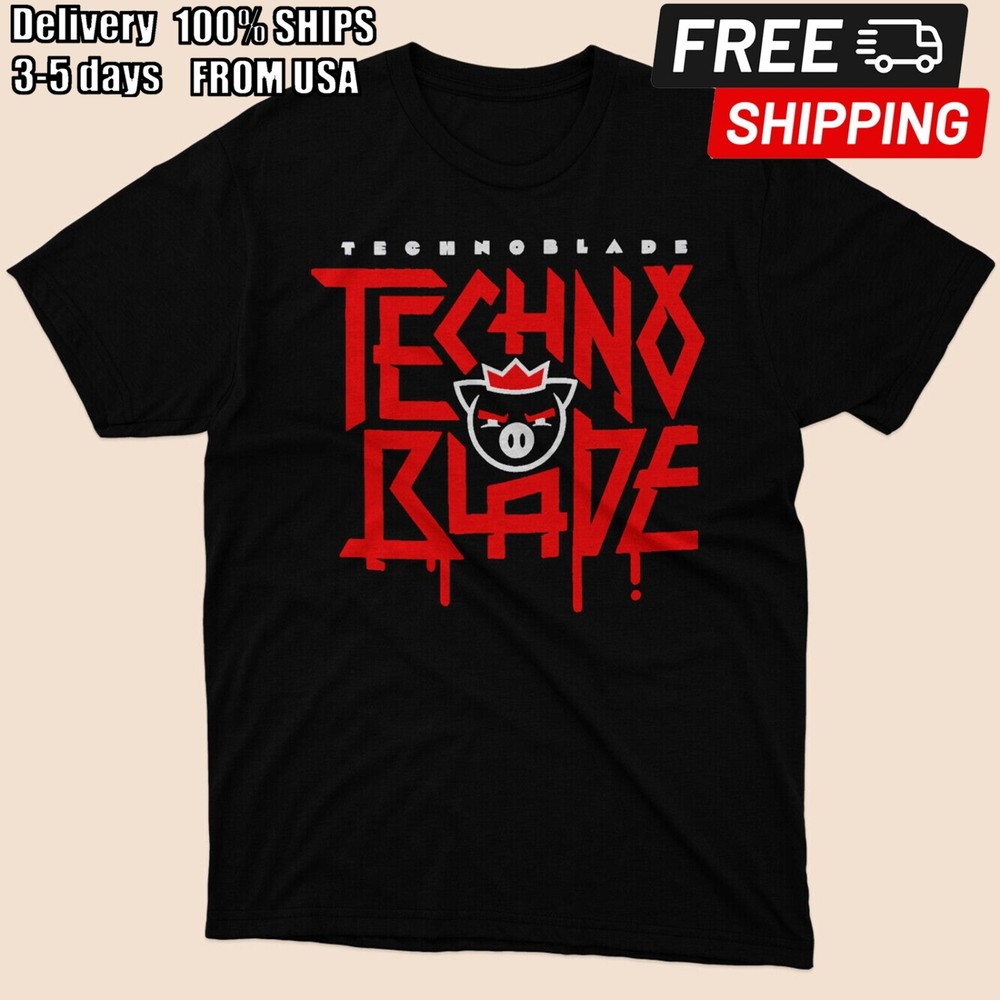 NWT TechnoBlade Classic Mens Black Tshirt Size S to 5XL