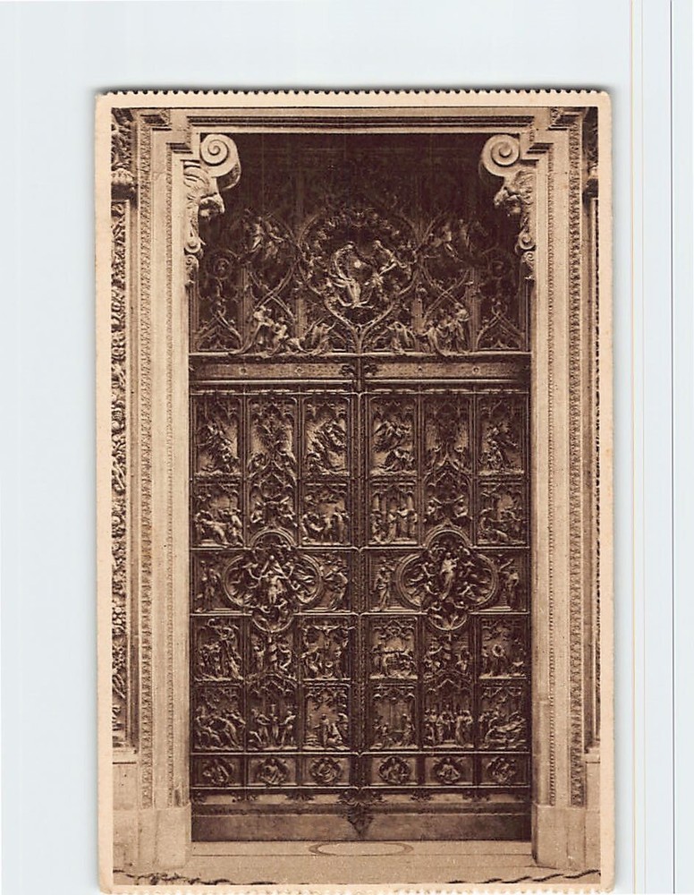 Postcard Main Door of Florence Cathedral Florence Italy