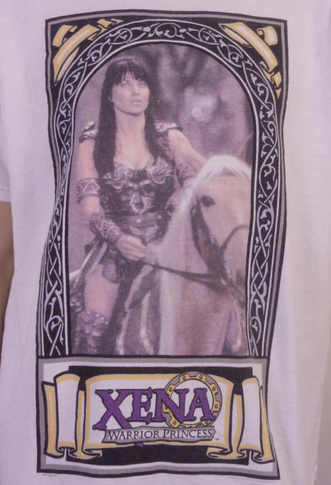 vintage 90s rare Xena Warrior Princess T-Shirt TV Show Lucy Lawless XL