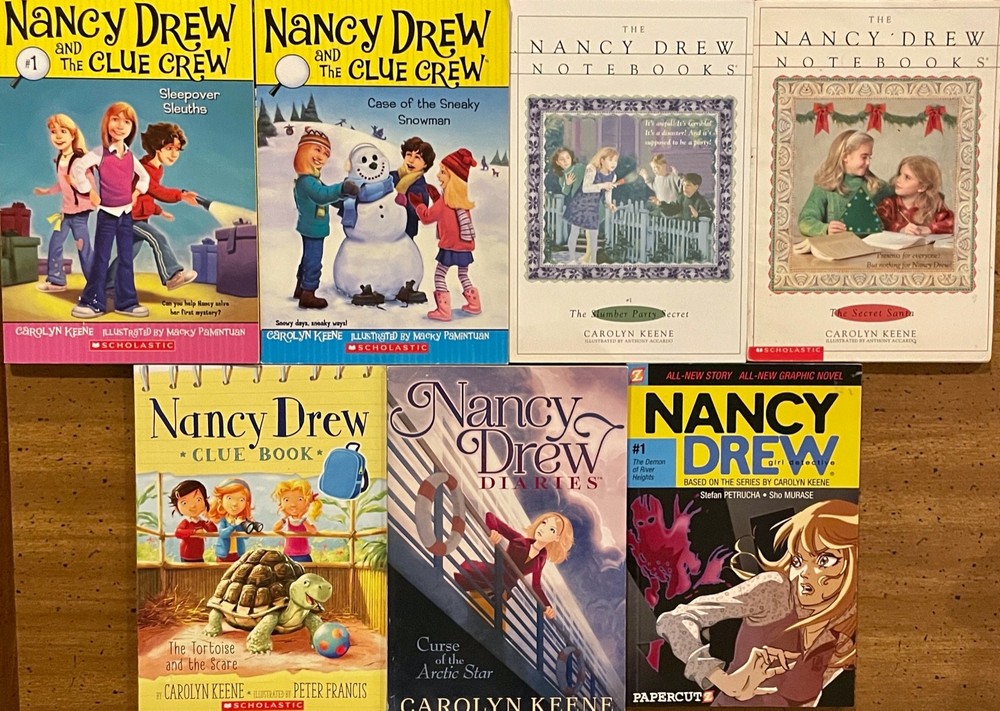 Lot Of 7 Nancy Drew Paperback Books By Carolyn Keene