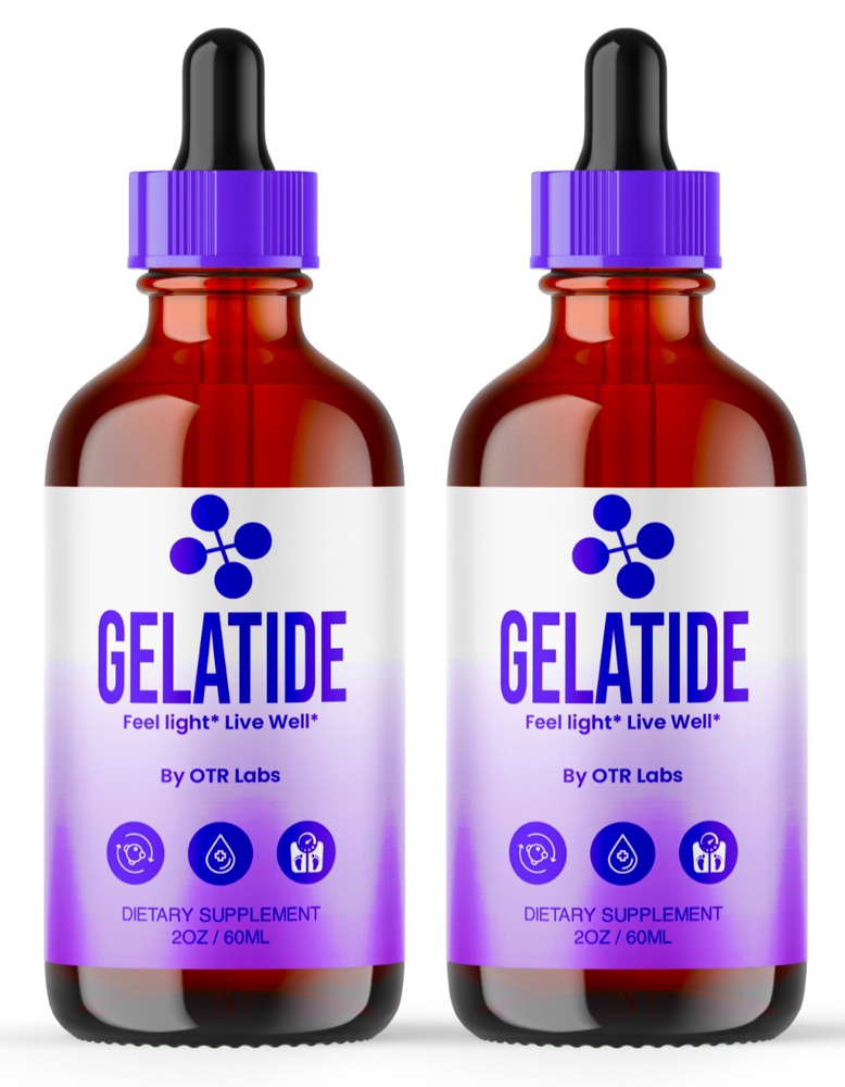 Gelatide Drops, Official Gelatide Weight Loss Support Drops (2 Pack 60 Servings)