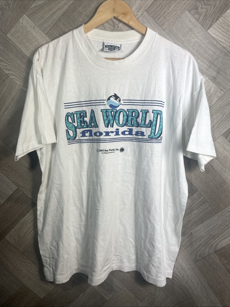 Sea World Ocean Print Vintage T-Shirt Graphic 1993 Lee XL