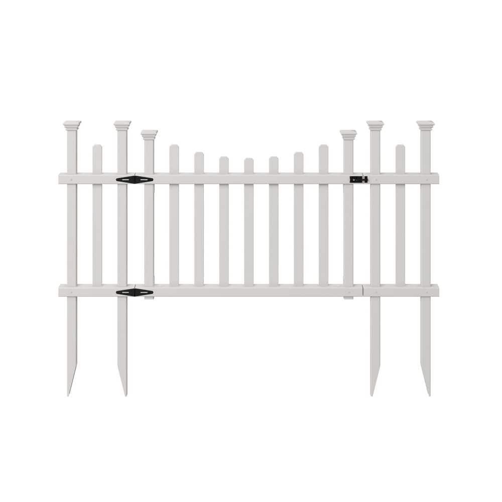 5.2ft x 2.5ft White Vinyl Madison Style Fence Gate for Outdoor Use