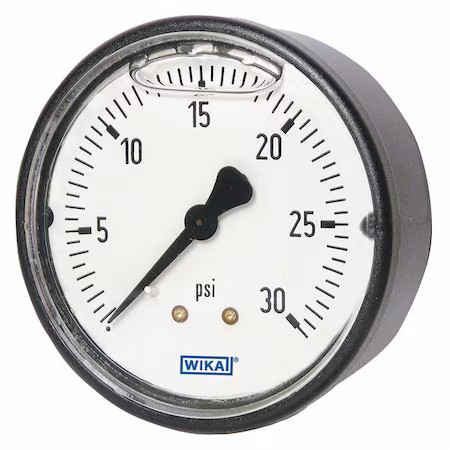 Wika 113.13.20.15.B Commercial Pressure Gauge, 0 To 15 Psi, 2 In Dial, 1/4 InFree Shipping on orders over $75